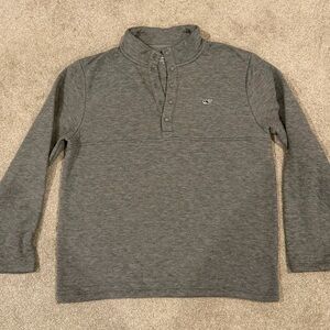 Vineyard Vines Charcoal Long Sleeve quarter snap pullover size Large